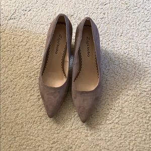 Brown suede pumps never worn
